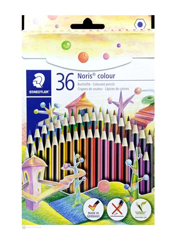 Staedtler Noris Colored Pencil Set, ST-185-M36, 36 Pieces, Multicolour