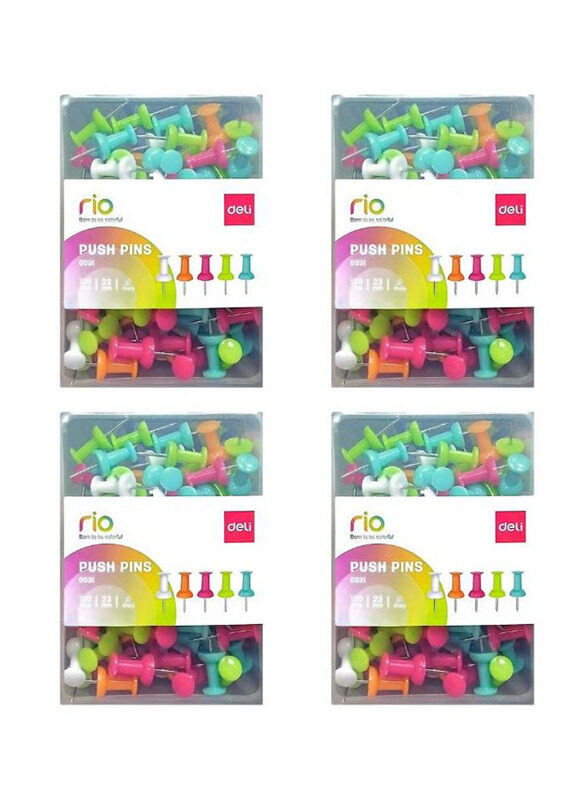 

Deli 400-Piece Push Pin Set, Multicolour