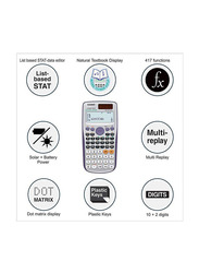 Casio Natural UPAM Digital Scientific Calculator fx-991ES Plus, Grey/Purple