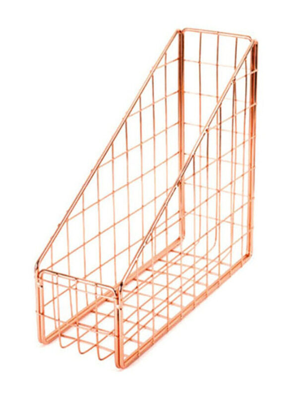 

Generic Iron Book & Document Organizer Shelf, Rose Gold