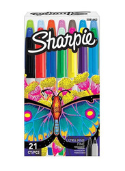 Sharpie 21-Piece Ultra Fine Permanent Marker, Multicolour