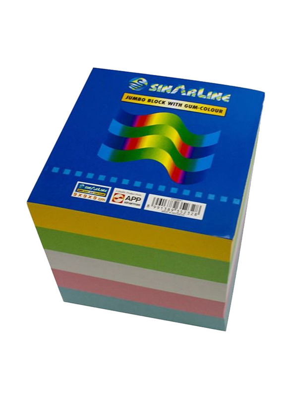Sinarline Memo Cube set With Gum Multicolour, 1 Piece