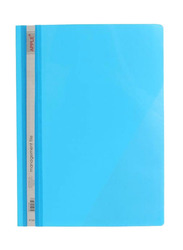 Plastic File Folder with Pocket, Blue/White