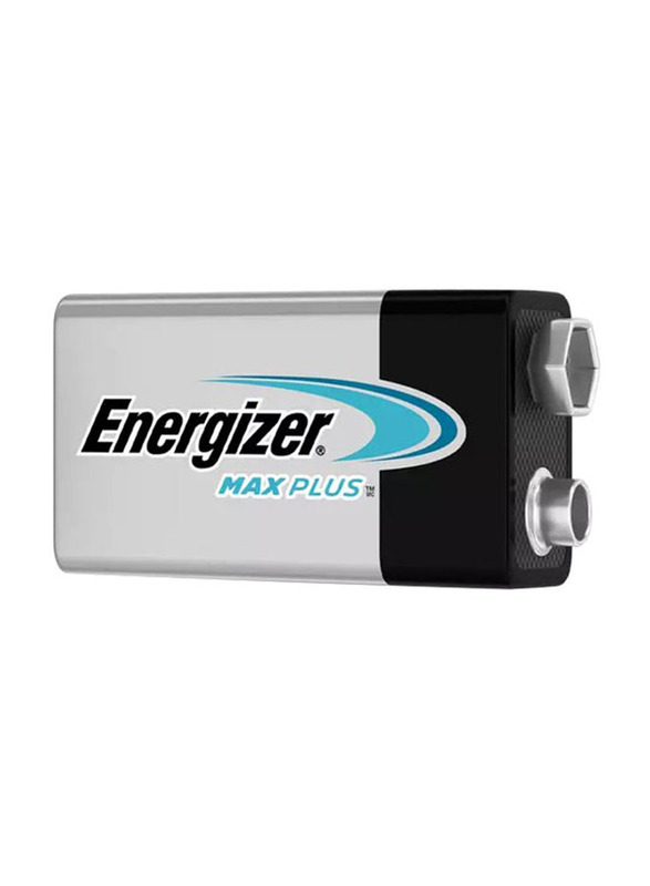 Energizer Max Plus Alkaline 9V Battery, Silver/Black