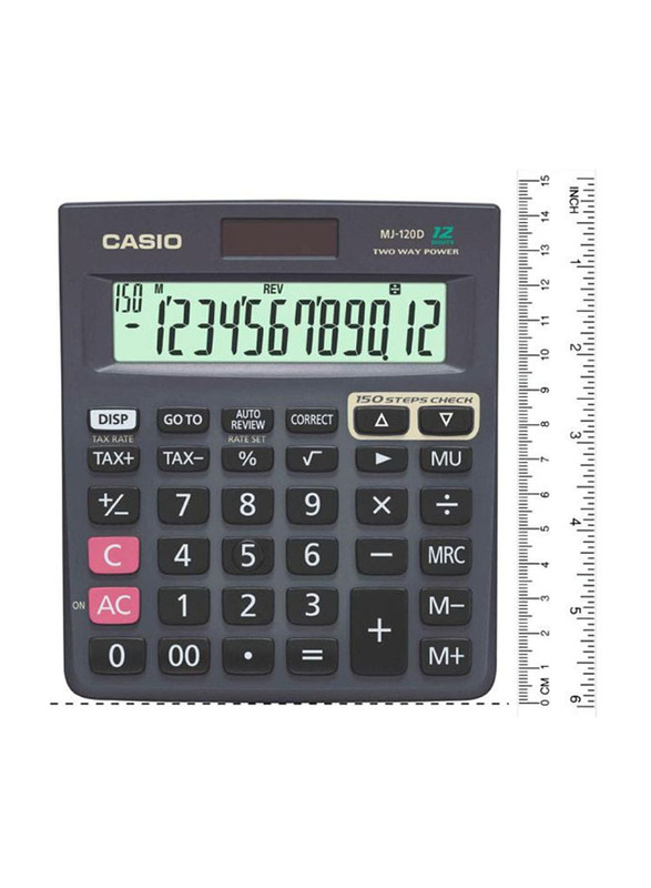 Casio 12-Digits Basic Calculator, Black