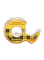 3M Scotch Double Sided Invisible Tape, Clear/Yellow