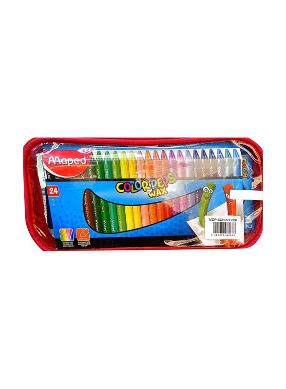 Maped 26-Piece School Stationery Set, Assorted Colours