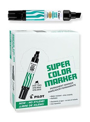 Pilot 12-Piece Super Colour Permanent Marker Set, Black