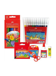 Faber-Castell Colouring School Kit, 5 Pieces, Multicolour