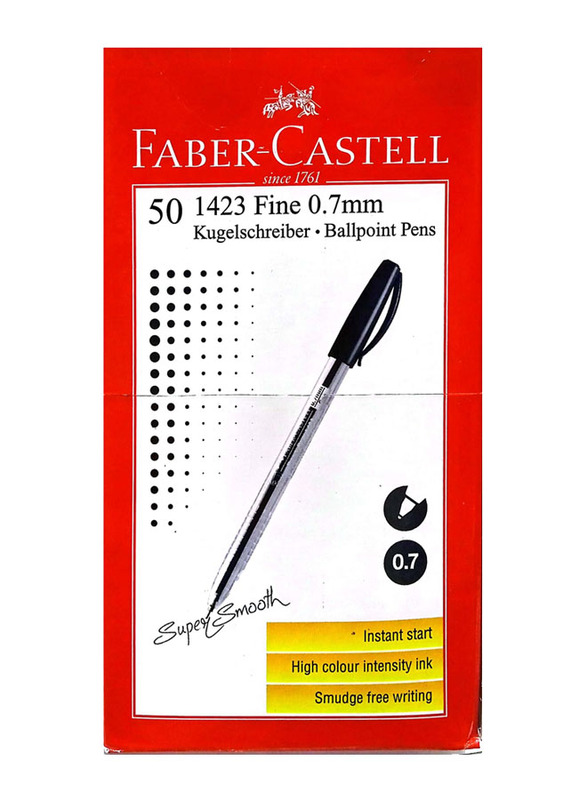 Faber-Castell 50-Piece Ballpoint Pen Set, Black
