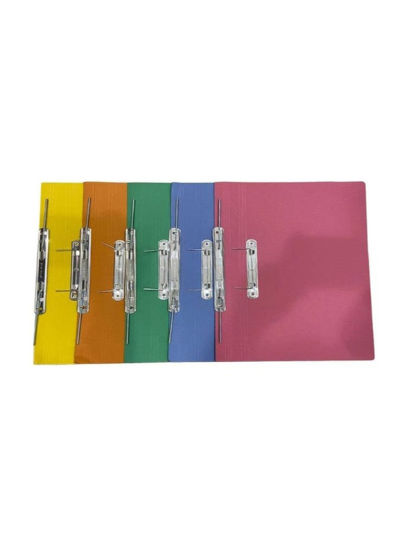 Spring File Folder for A4 Documents Filing, 5 Pieces, Multicolour