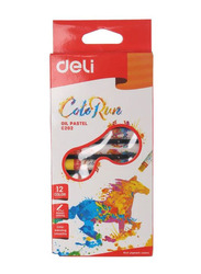 Deli Oil Pastel Colour Set, 12 Pieces, Multicolour