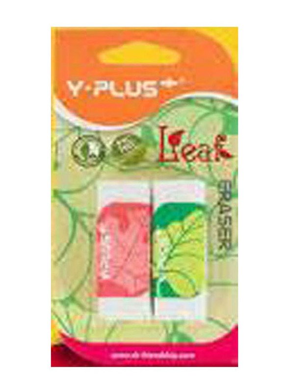 Y Plus+ 2-Piece Colourful Eraser, Multicolour