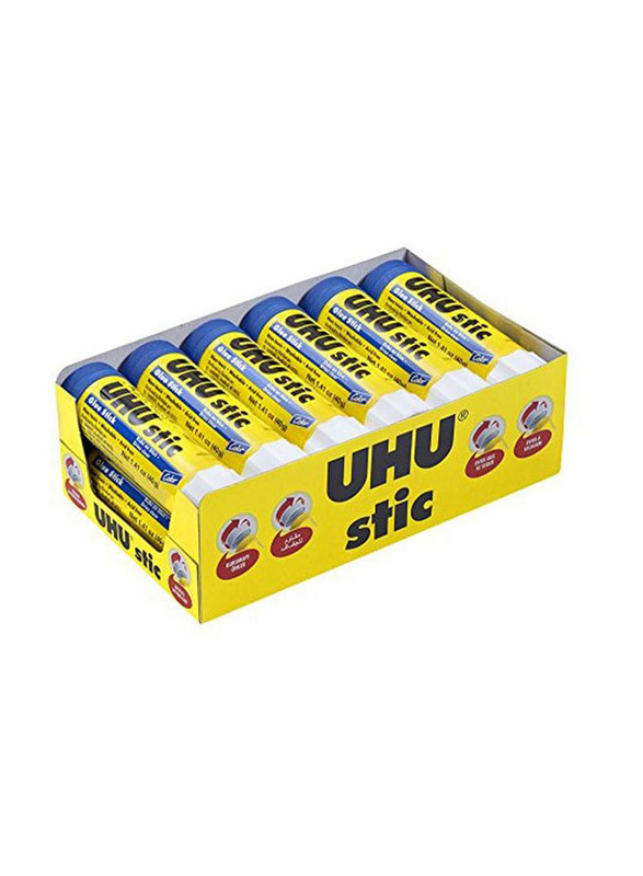 UHU Colored Glue Stick Set, 12 Pieces, Multicolour