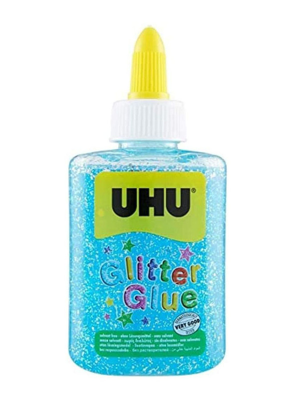 UHU Glitter Glue Bottle, 88.5ml, Blue