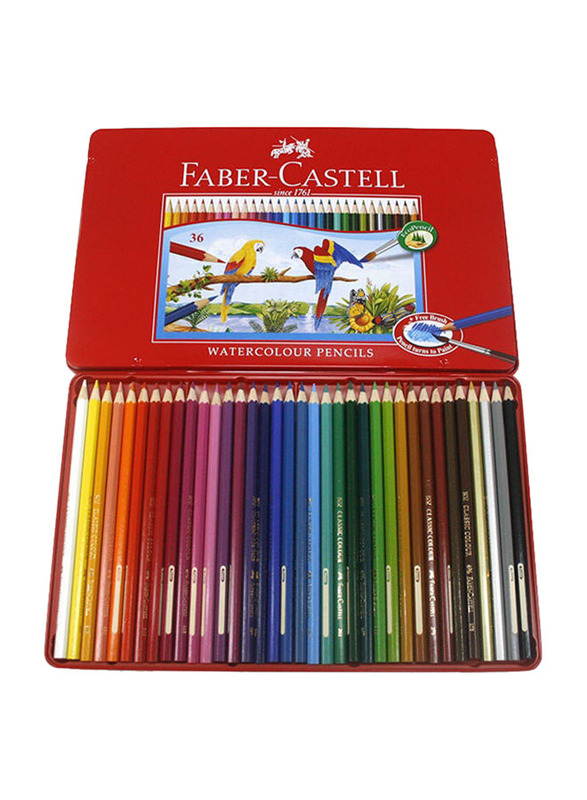 Faber-Castell Water Color Pencil Set, 36 Pieces, Multicolour