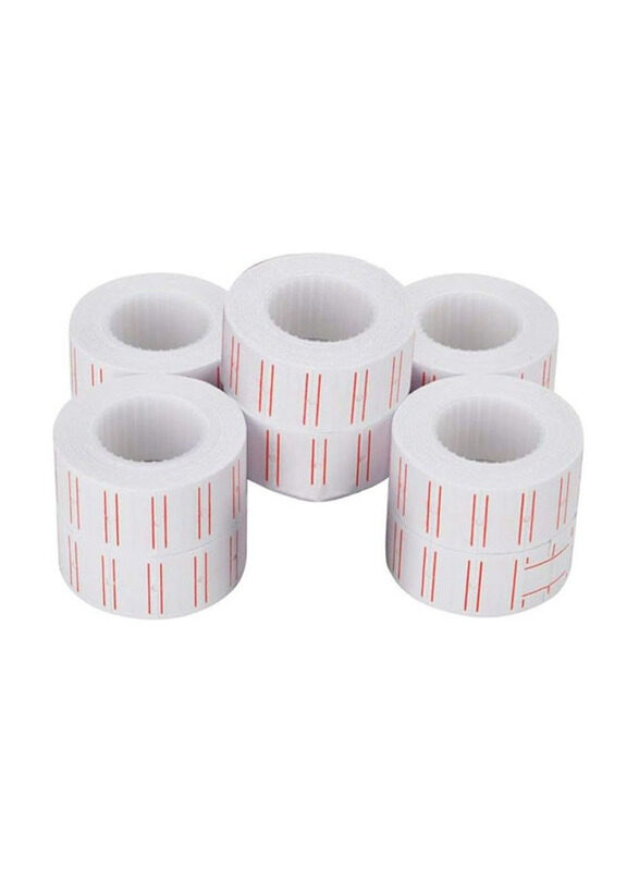 

Terabyte Price Gun Labels Pricing Tags, 10 Rolls, 10000 Pieces, White