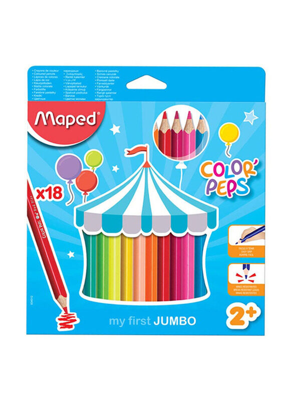 

Maped Jumbo Colour Pencil Set, 18 Pieces Multicolour