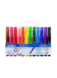 Maxi Jumbo Washable Felt Pens, 12 Pieces, Multicolour