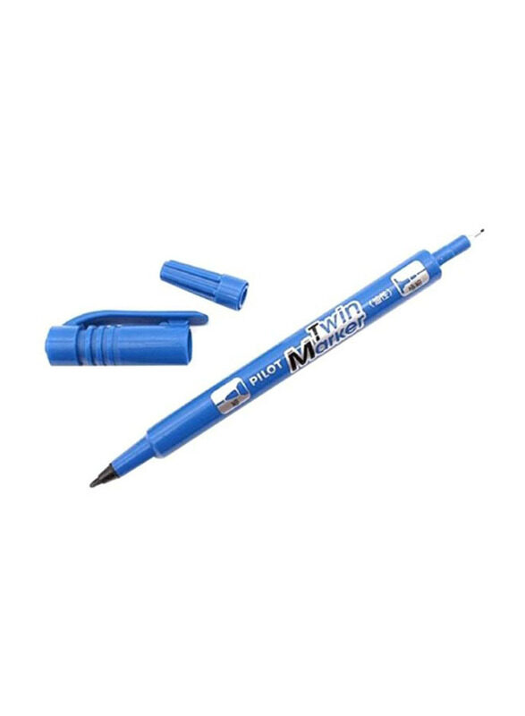 Pilot 12-Piece Twin Marker Set, Blue