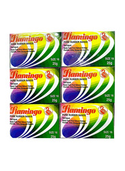 Flamingo Rubber Bands, 6 x 25gm, Brown