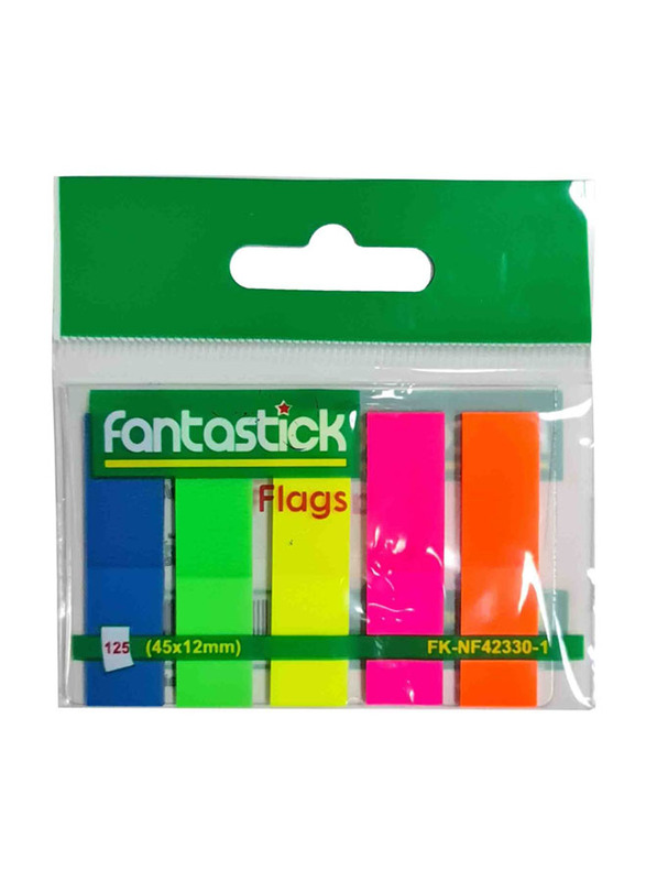 Fantastick Film Index Flag, 125 Sheets, 45 x 12mm, Multicolour