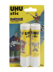 UHU Glue Stick, 2 Pieces, Yellow