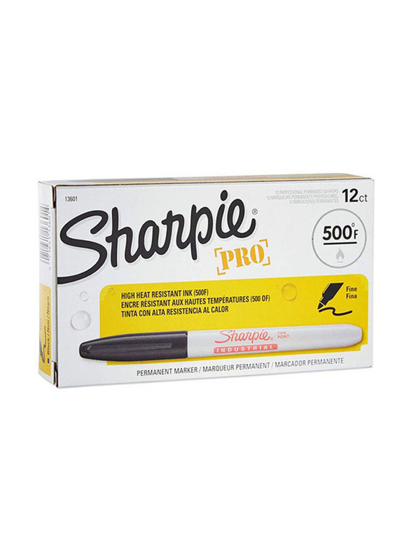 Sharpie 12-Piece Pro Industrial Permanent Marker, Black