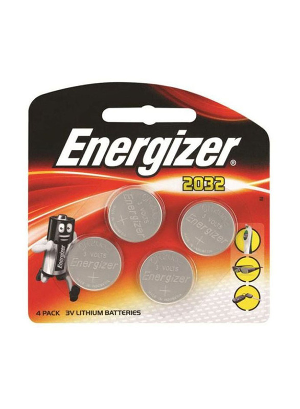 Energizer 3V Lithium Coin Battery Set, 4 Pieces, Silver