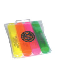 Faber-Castell 4-Piece Textliner 46 Super Fluorescent, Assorted