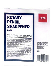 Deli Rotary Pencil Sharpener with Metal Body, Assorted