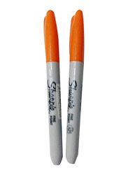 Sharpie 2-Piece Fine Point Permanent Marker, Orange