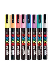 Uni Posca Soft Colour Marker, 8 Pieces, PC-3M, Multicolour