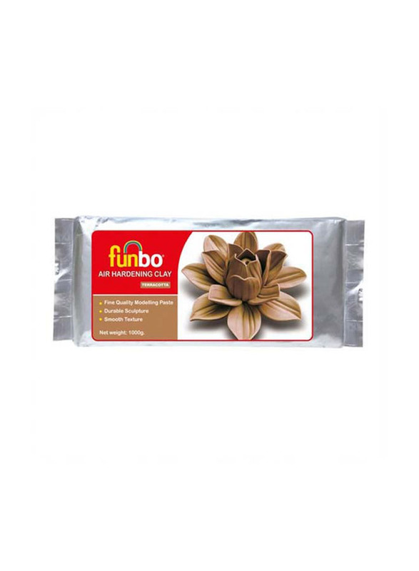 Funbo Air Hardening Clay, 1000g, Terracotta