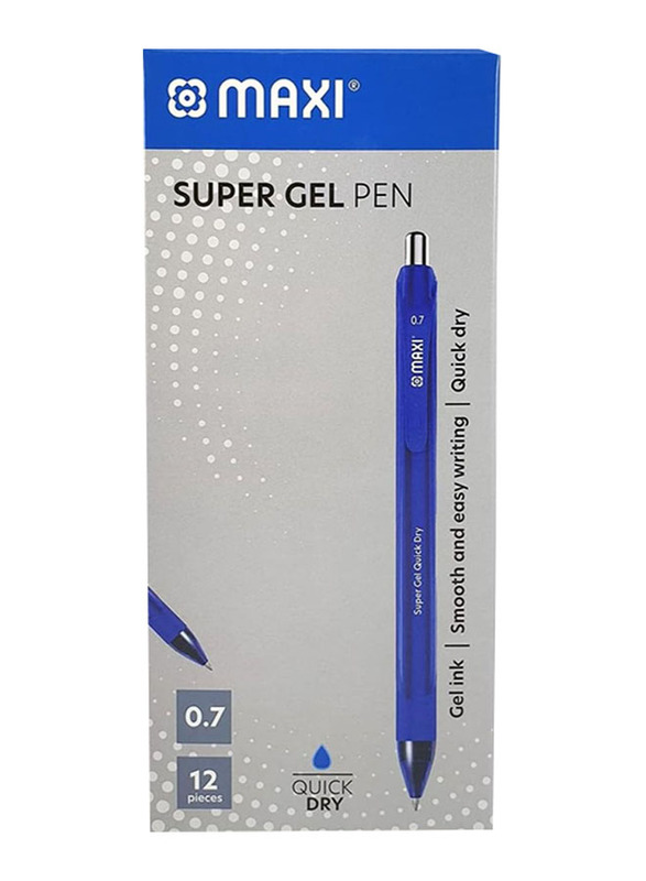 Maxi 12-Piece Gel Pen Set, Blue