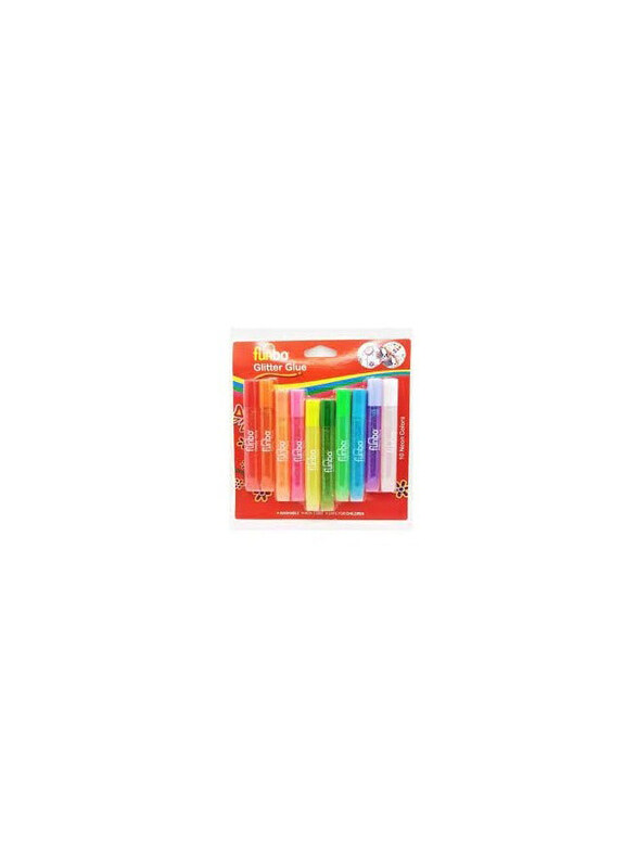 

Funbo Glitter Glue, 10 Pieces, Multicolour