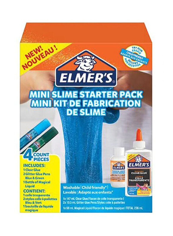 

Elmer's Mini Slime Kit, 4 Pieces, Green/Blue