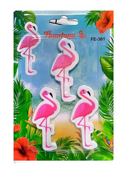 Flamingo 3-Piece Flamingo Eraser, Pink/White