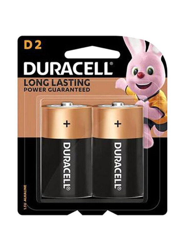 

Duracell D-2 Long Lasting Battery Set, 2 Pieces, Multicolour