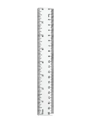 Plastic Simple Straight Ruler Measuring Tool, Clear