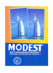 Modest A3 Laminating Pouches, 100 Pieces, Multicolour
