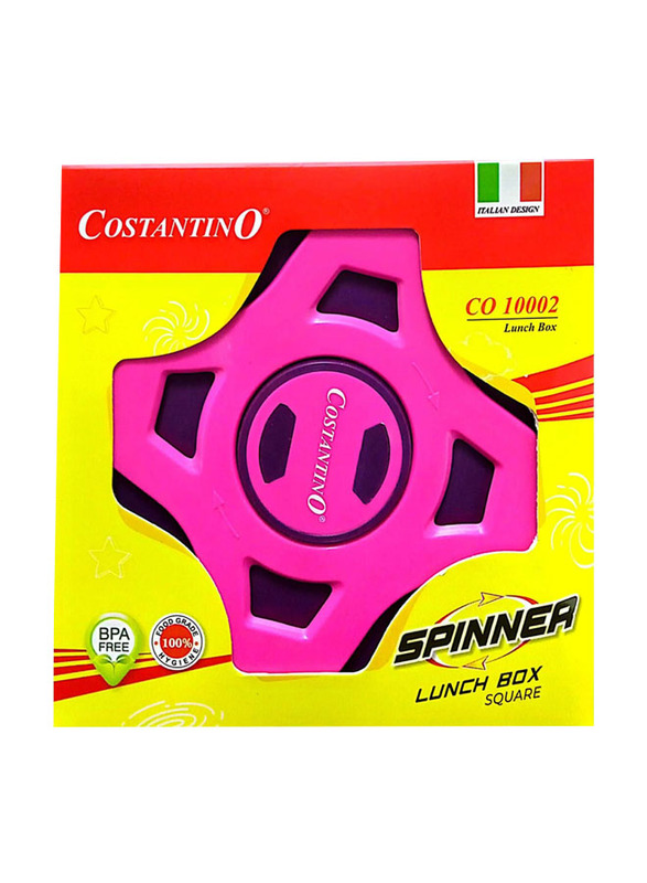 

Constantino Rectangle Spinner Lunch Box, Small, Pink