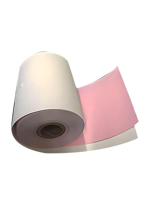 Terabyte 2Ply Premium Paper Receipt Rolls , 20 Pieces, 76 x 76mm, Pink/White