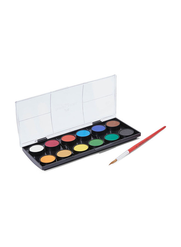 Faber-Castell 12 Water Color with Brush, Multicolour