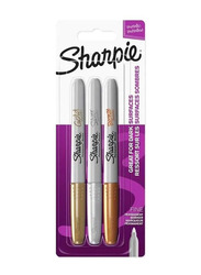 Sharpie 3 Piece Metallic Permanent Marker Set, Multicolour
