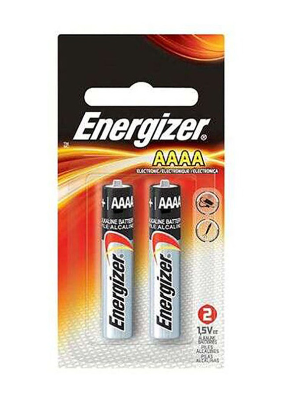 Energizer Long Lasting AAAA Max Battery Set, 2 Pieces, Silver/Black