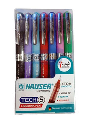 Hauser Germany 7-Piece Tech 5 Gel Ink Pen Set, Multicolour