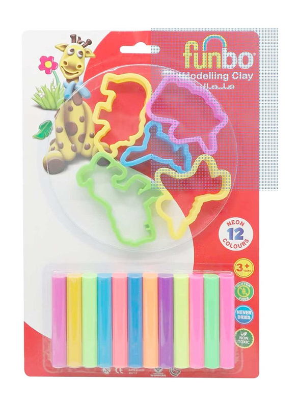 Funbo Modelling Clay and Mould Set, Multicolour