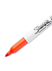 Sharpie Fine Point Permanent Marker, White/Orange