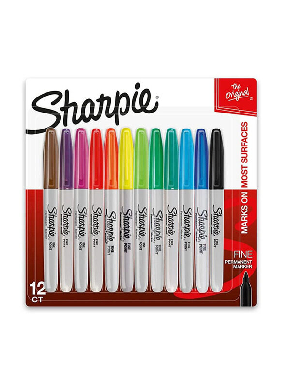 

Sharpie 12-Piece Original Permanent Marker Set, Multicolour